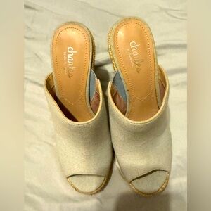 NEW NEVER WORN! Charles by Charles David Women's light blue Peep-Toe Mules